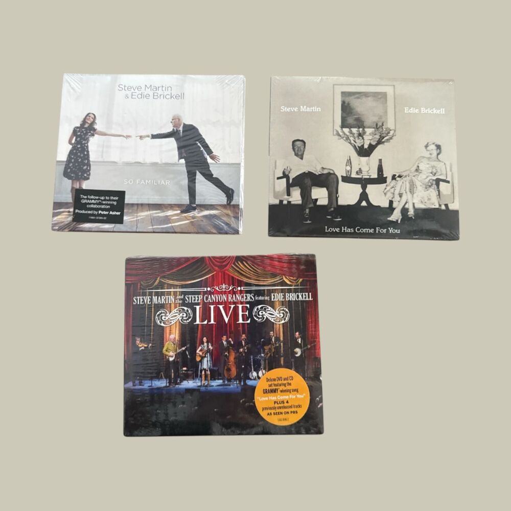 Steve Martin Edie Brickell CD DVD Lot of 3 Sealed - So Familiar, Love Has Come